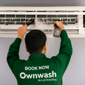Icon representing doorstep AC servicing by Ownwash for clean and efficient cooling